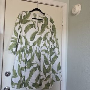 Torrid Belle Isle Green Leaf Print Dress